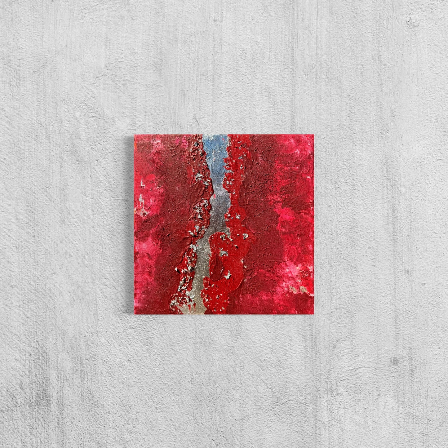 'Kiss in Glamour' Original-Leinwand, Abstrakte Acrylmalerei, Ungerahmte Leinwand