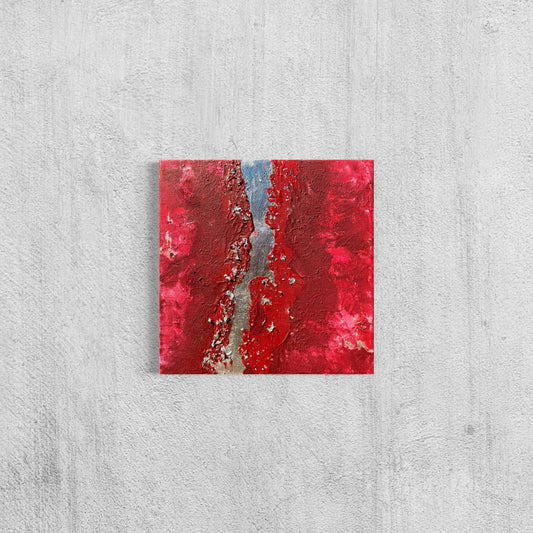 'Kiss in Glamour' Original-Leinwand, Abstrakte Acrylmalerei, Ungerahmte Leinwand