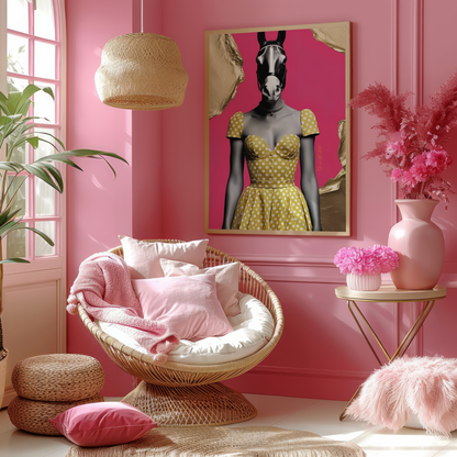 Italian Horse Lady -Extravagantes Poster, Italienische Frau, Luxury Decor, Italian Design, Trendy Wall Art