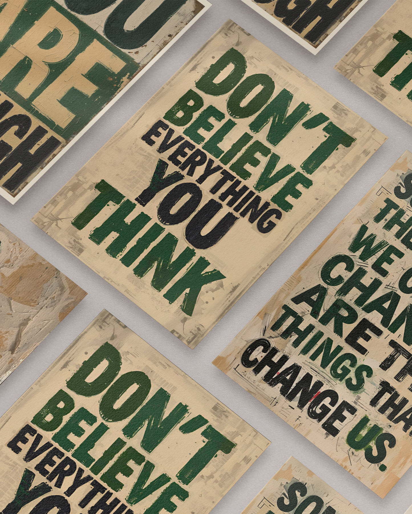 A6 Postkarten mit inspirierenden Zitaten und abstrakter Kunst – motivierende Sprüche über Leben, Achtsamkeit und Selbstreflexion. Perfekt als Geschenk oder zum Aufhängen an Pinnwand oder Kühlschrank. Postkarten Set