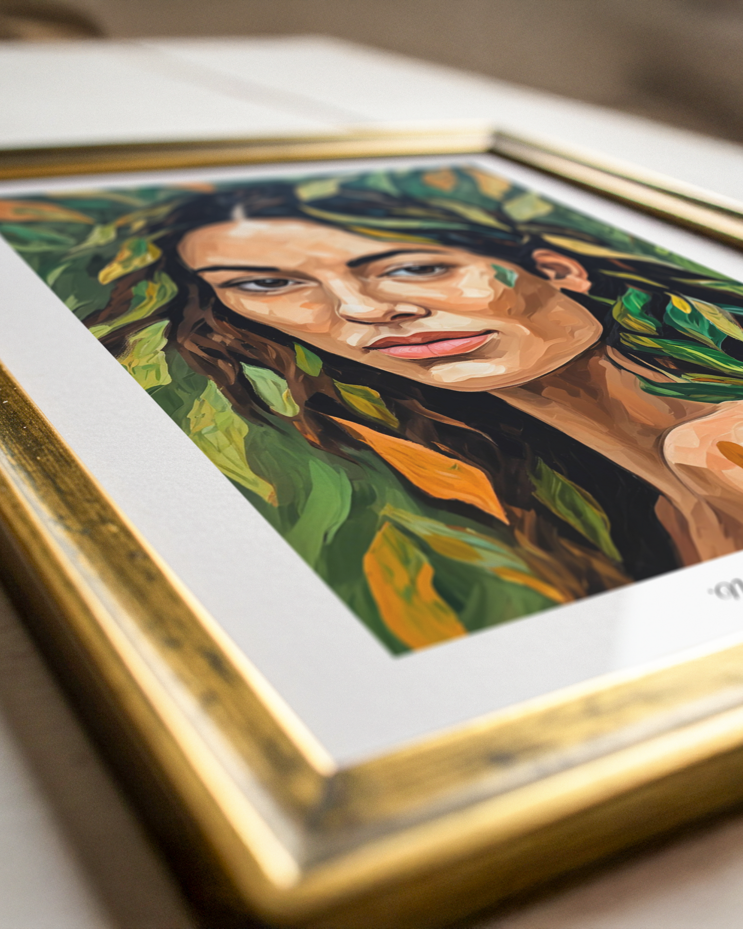 'Natural Peace', Kraftvolles Porträt Poster über Natur & Seele