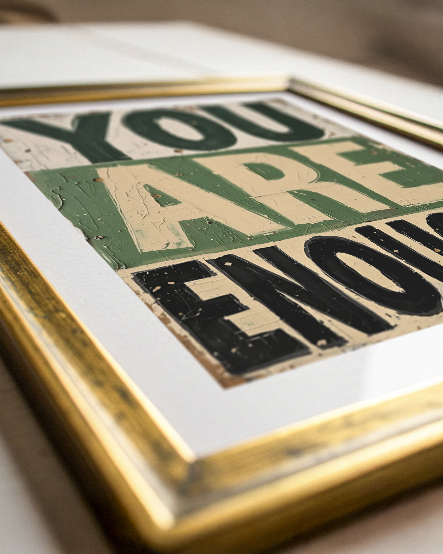 'Your are enough' Motivierendes Poster über Selbstliebe