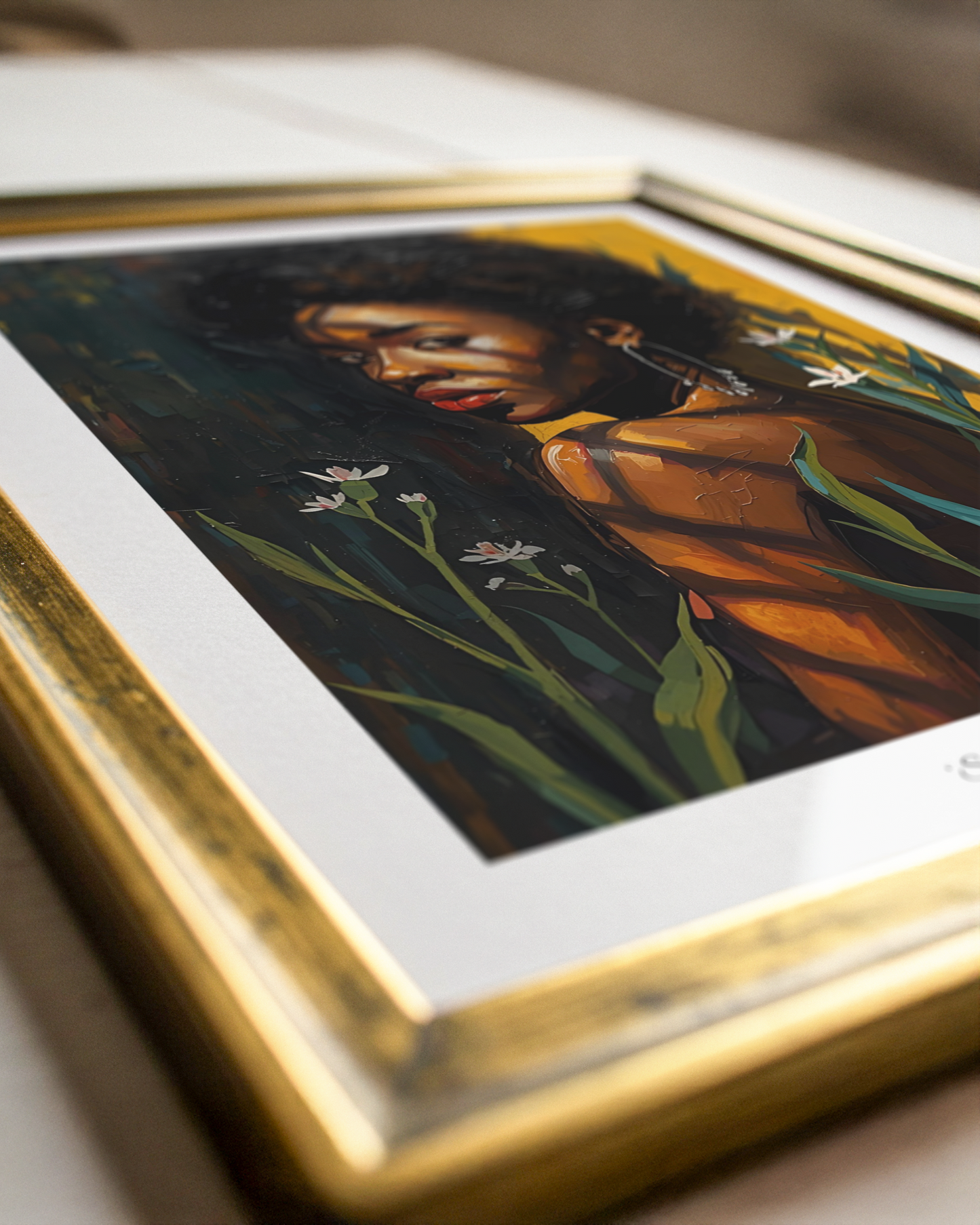 'Soul light' Feminines Porträt Poster für Lebenskraft