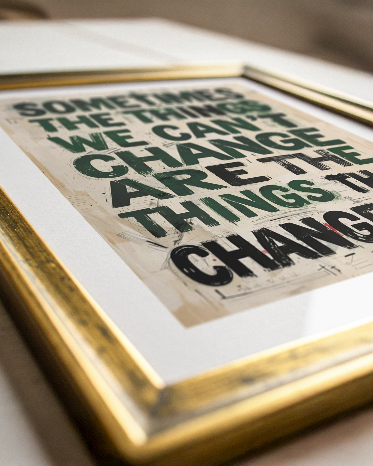 'Sometimes ..' Philosophisches Poster über Veränderung