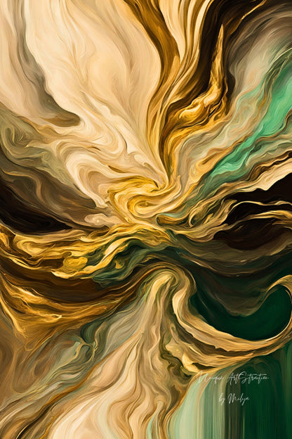 Luxury Harmony Poster, Edler Print, Elegante Wandkunst, ungerahmt - Hochwertiges Künstlerpapier, seidenmatt