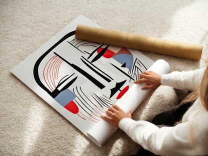 Minimalist Minds, abstraktes Poster, Elegante Wandkunst, ungerahmt - Hochwertiges Künstlerpapier, seidenmatt