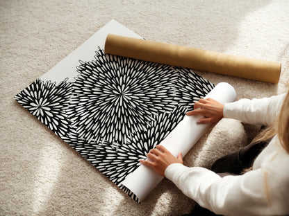 Neurografik Poster, Minimalistische geometrische Wandkunst, Wanddeko Wohnzimmer, ungerahmt, Wall Art, Wall Decor, Trendy Wall Art Prints - Hochwertiges Künstlerpapier, seidenmatt