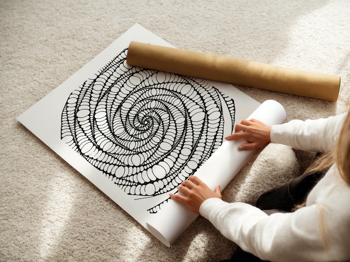 Neurografik Poster, Minimalistische geometrische Wandkunst, Wanddeko Wohnzimmer, ungerahmt, Wall Art, Wall Decor, Trendy Wall Art Prints - Hochwertiges Künstlerpapier, seidenmatt