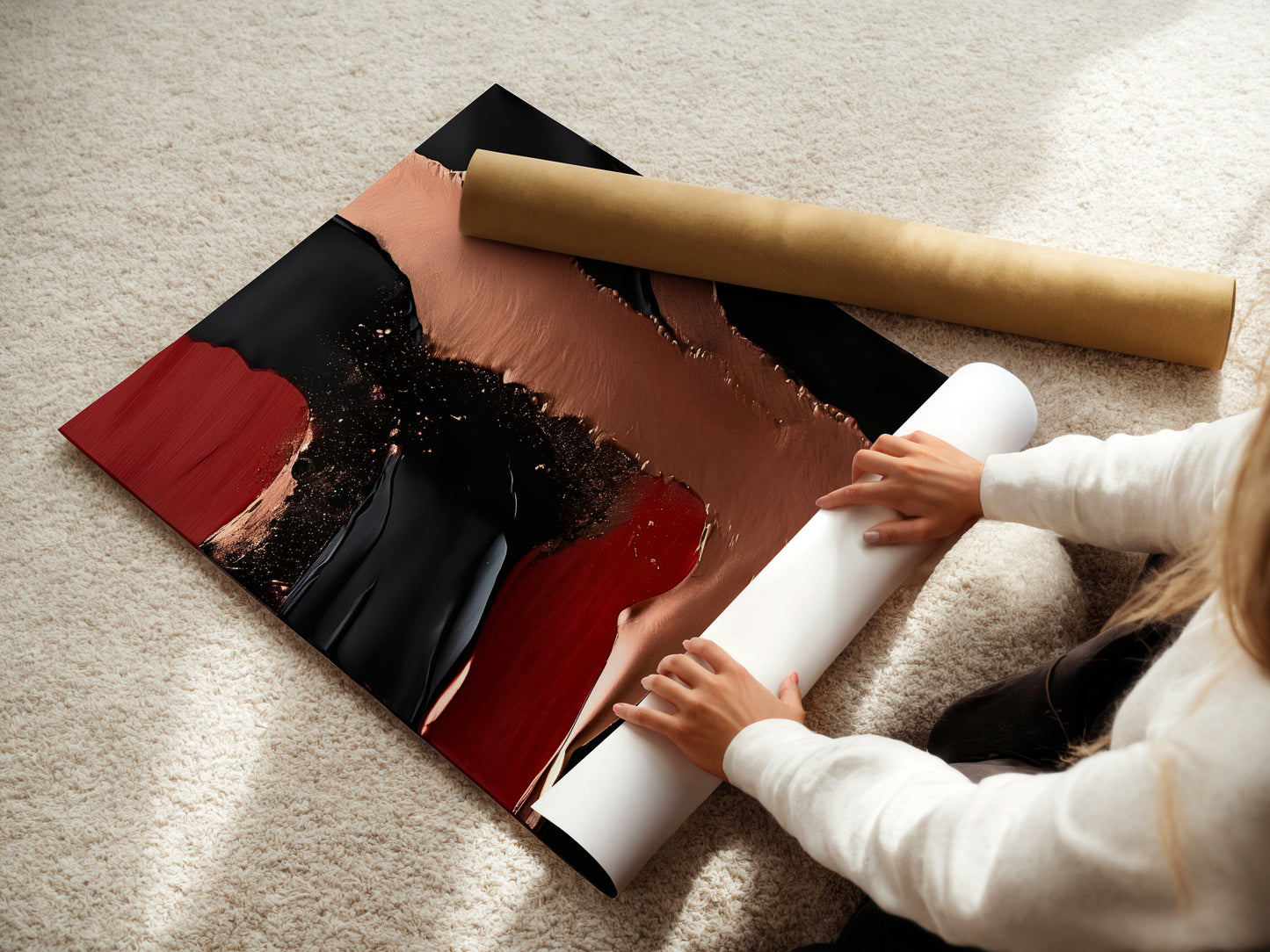 Dark Velvet Poster, Elegantes Wandposter, dunkle Wandkunst, ungerahmt; Hochwertiges Künstlerpapier, seidenmatt