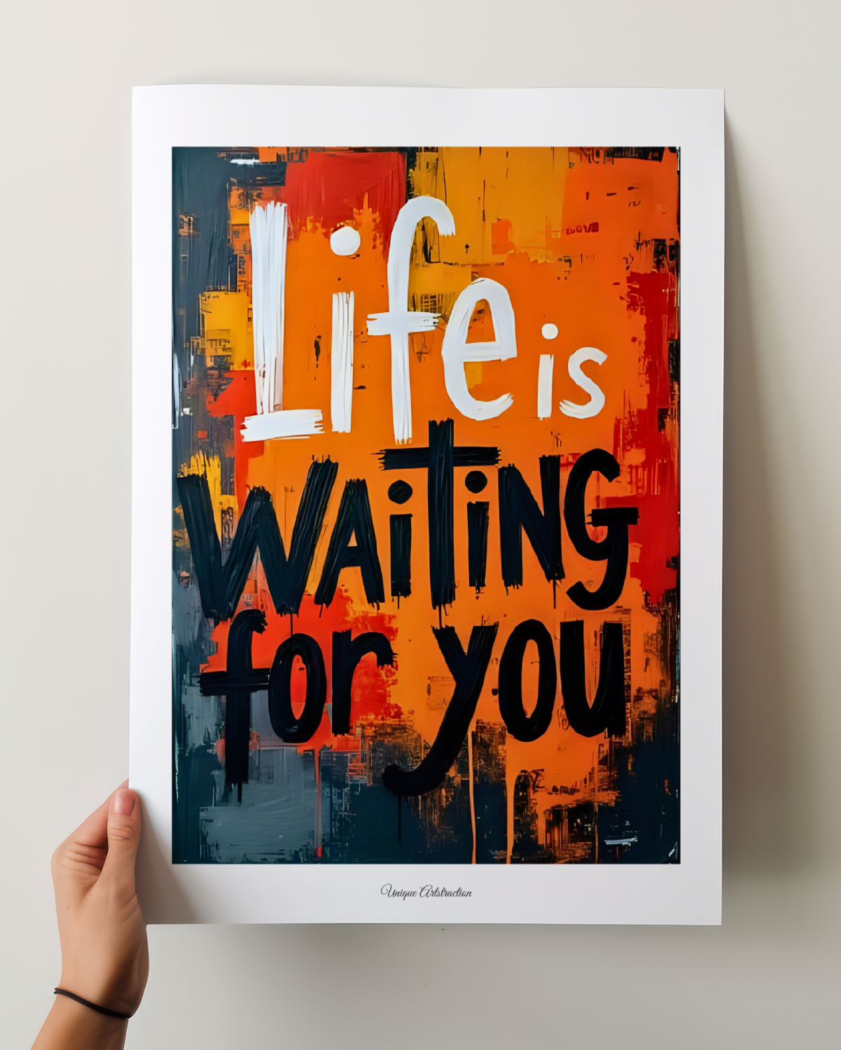 'Life is waiting..' Inspirierendes Sprüche Poster