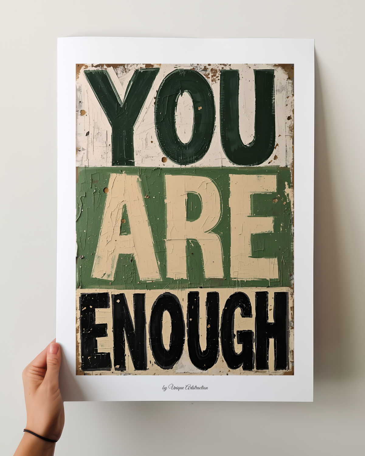'Your are enough' Motivierendes Poster über Selbstliebe