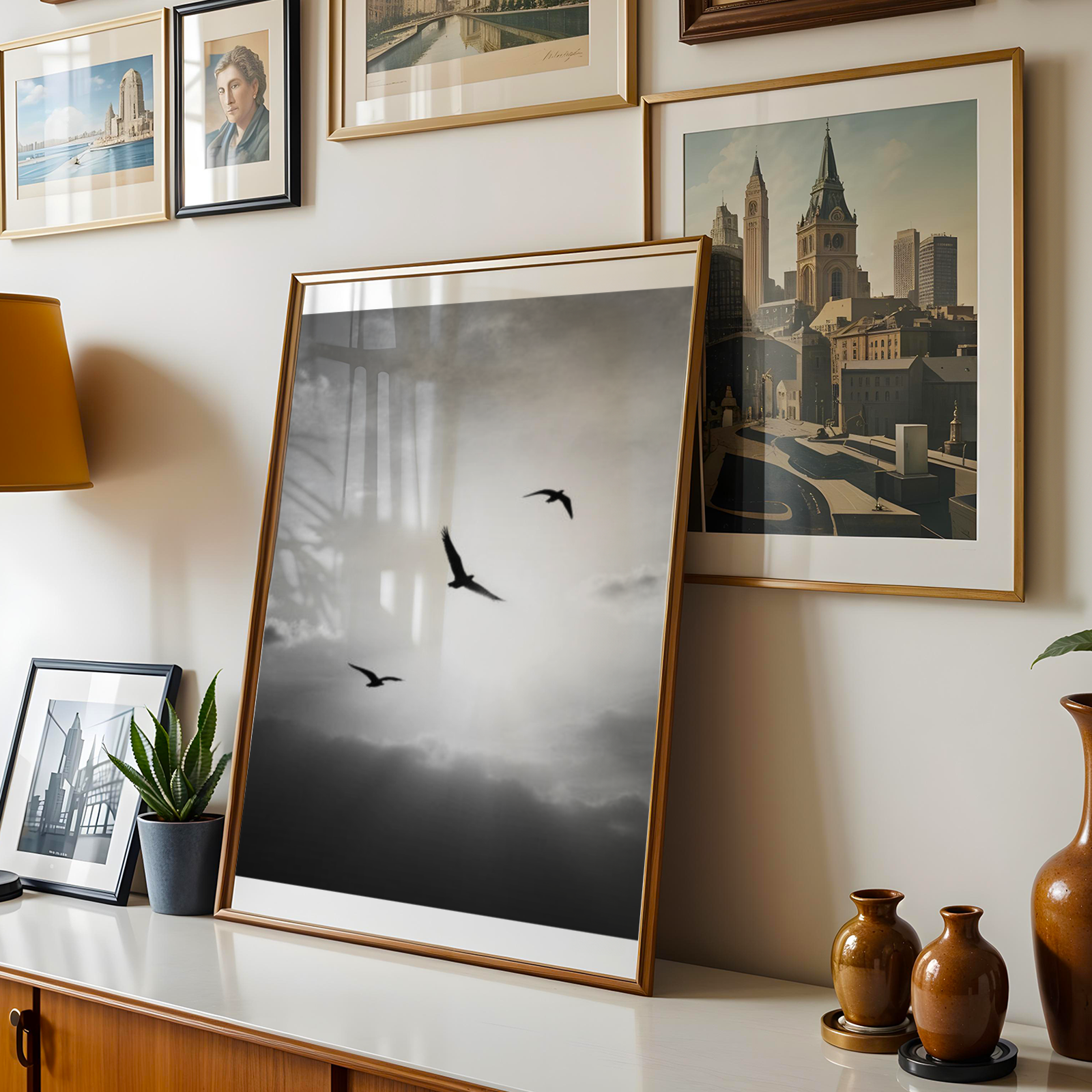 ästhetisches poster für zuhause oder büro, minimalistisches poster, elegante dekoration, poster für schlafzimmer, esszimmer poster, Tierposter, Vogel Poster, fliegende Vögel