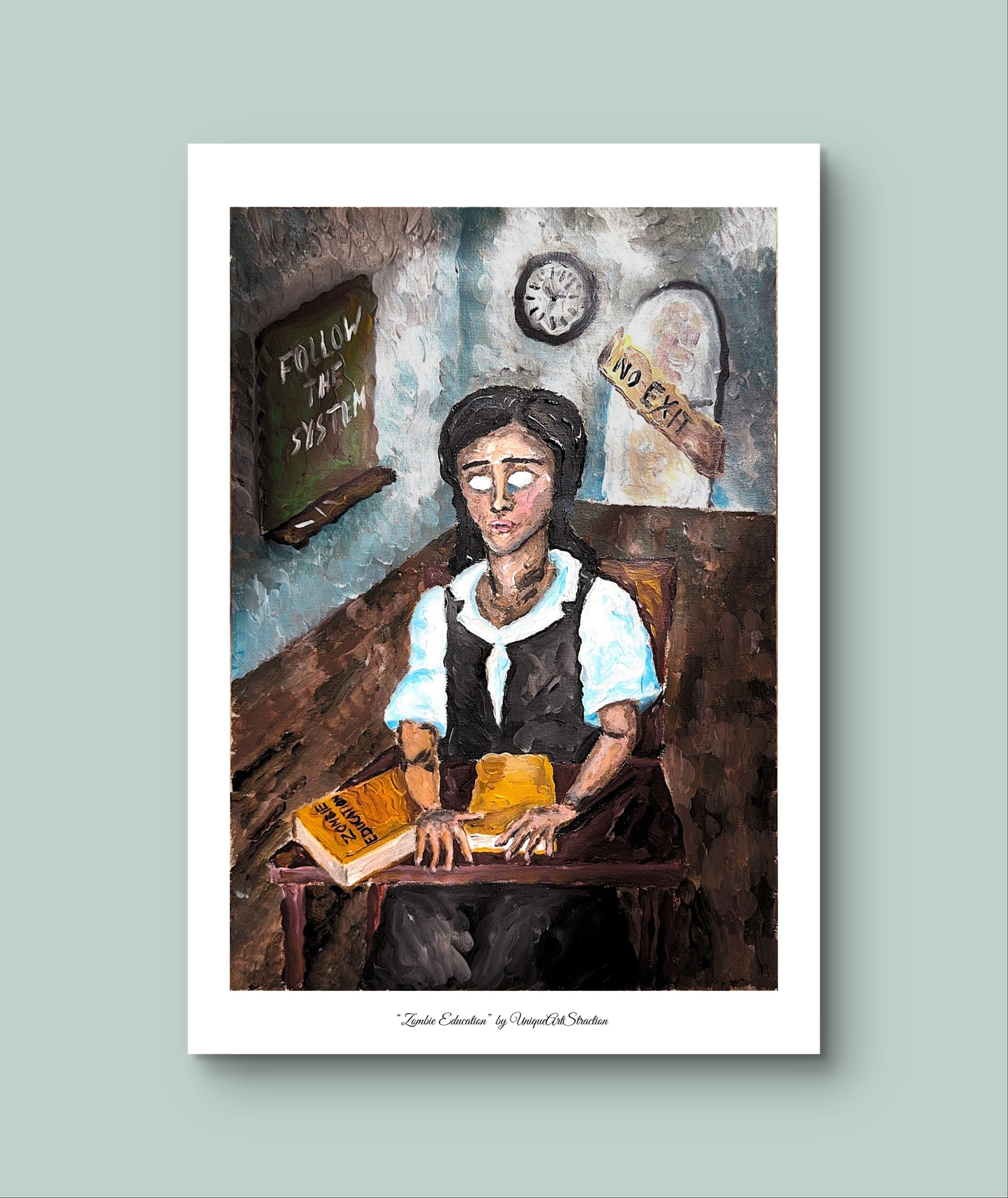 'Zombie Education', Kritisches Poster über Schulsysteme