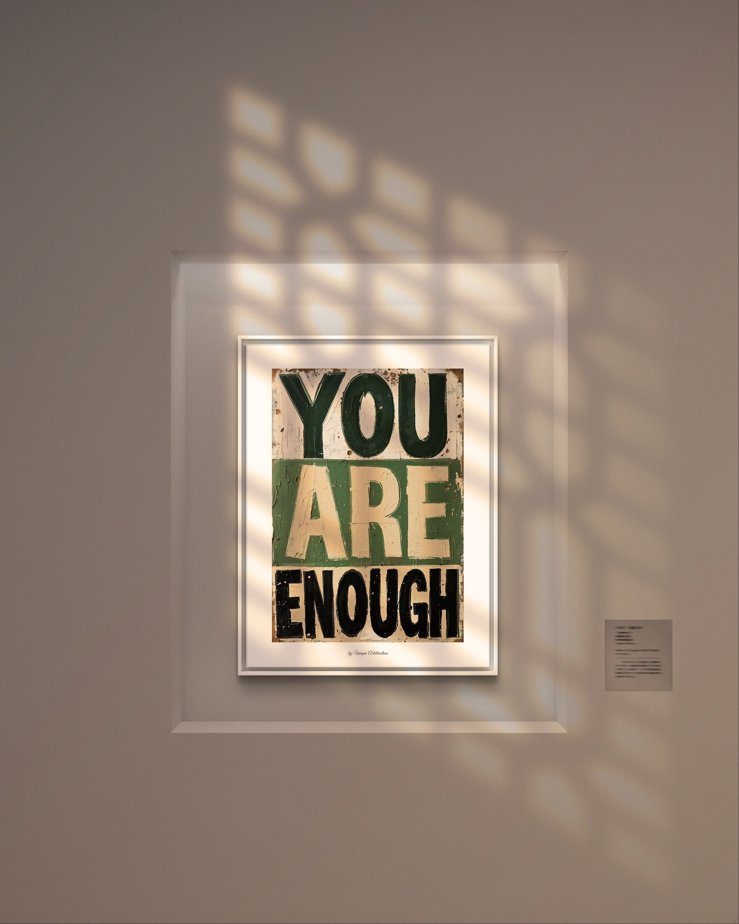'Your are enough' Motivierendes Poster über Selbstliebe
