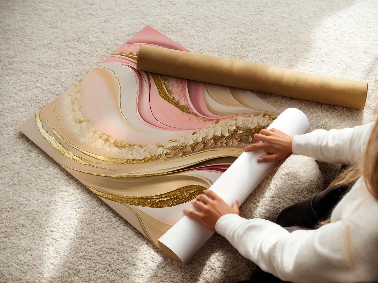 Colors in love Poster, Edler Print, Wandkunst, Wand Dekoration, ungerahmt - Hochwertiges Künstlerpapier, seidenmatt