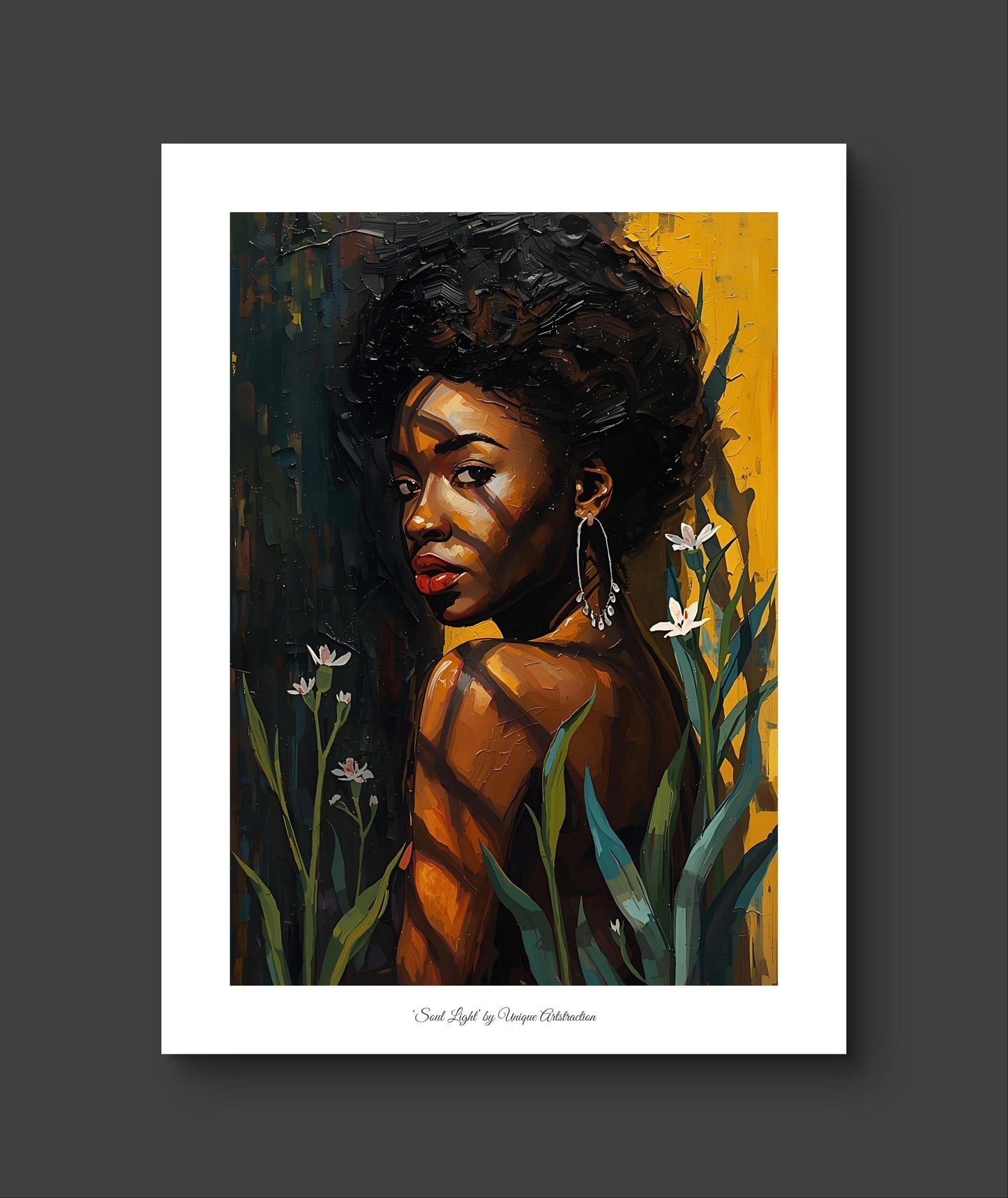 'Soul light' Feminines Porträt Poster für Lebenskraft