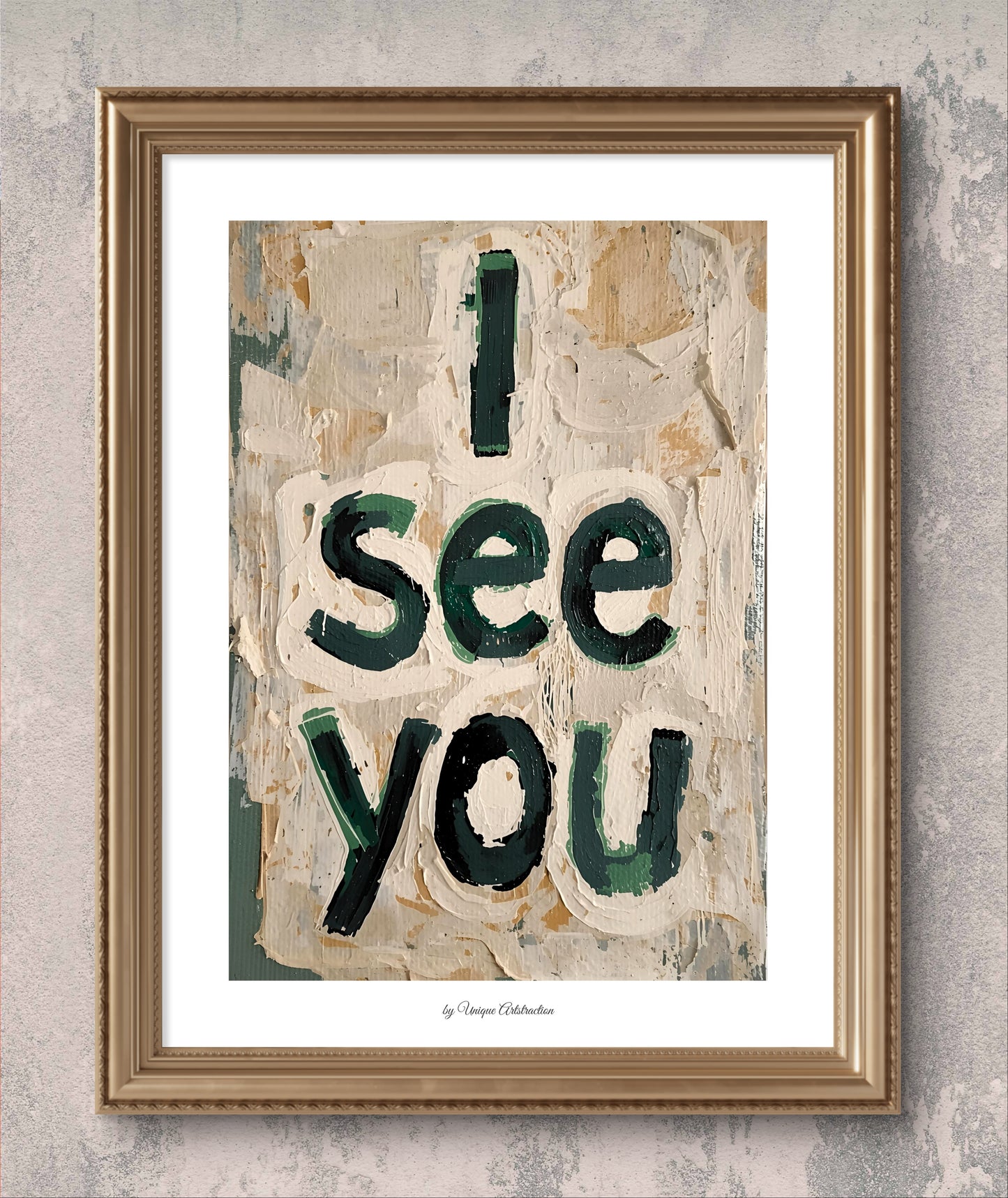 'I see you' Sprüche Poster über Wertschätzung