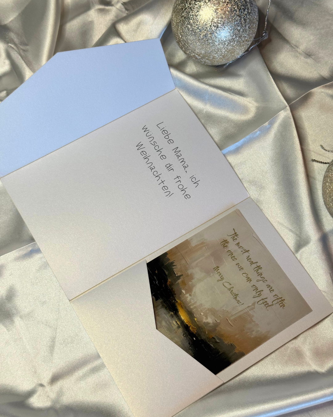 Premium Weihnachtskarte "The most real things.."