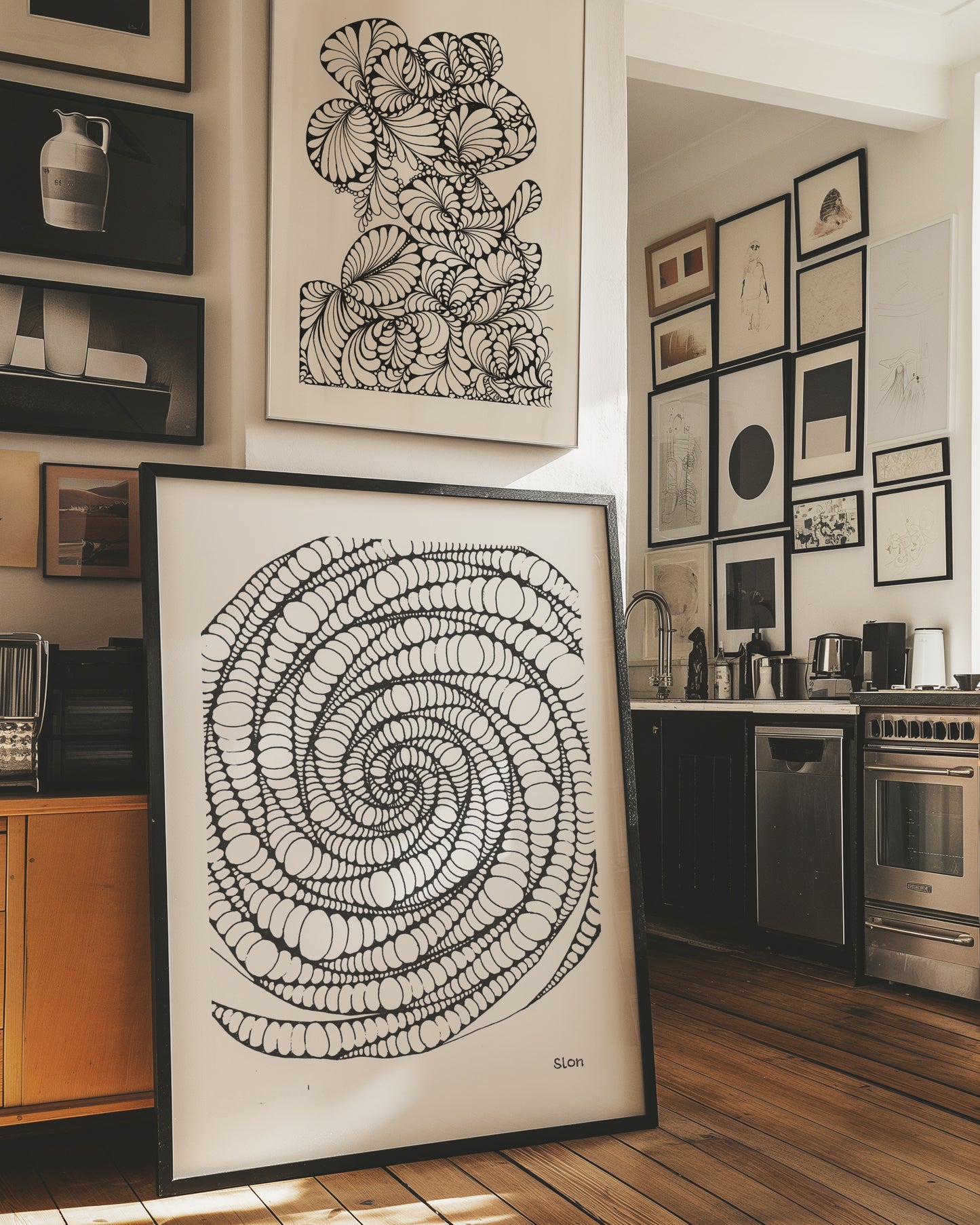 Neurografik Poster, Minimalistische geometrische Wandkunst, Wanddeko Wohnzimmer, ungerahmt, Wall Art, Wall Decor, Trendy Wall Art Prints - Hochwertiges Künstlerpapier, seidenmatt