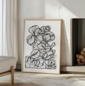 Neurografik Poster, Minimalistische geometrische Wandkunst, Wanddeko Wohnzimmer, ungerahmt, Wall Art, Wall Decor, Trendy Wall Art Prints - Hochwertiges Künstlerpapier, seidenmatt